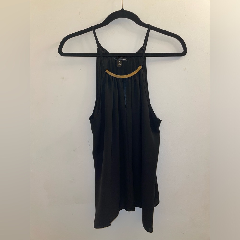 Aqua Cami Top Gold Hardware Size M - Picture 2 of 7